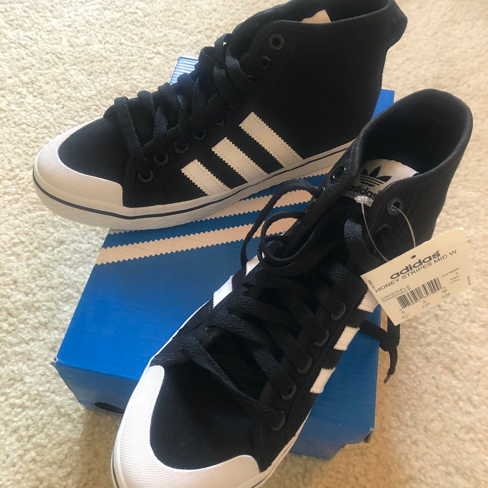 Adidas, Honey Stripes, Mid, Sneakers, Shoes, Black